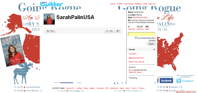 sarah palin usa on twitter 11-10-2009 1-04-59 PM